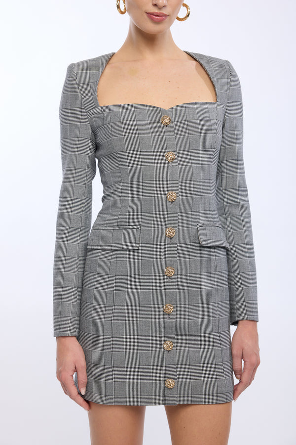 ODELIA GLEN PLAID DRESS