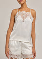 ALISA LACE COMBO HAMMERED SATIN CAMI