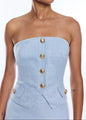 ELLERY CHAMBRAY SUITING BUSTIER