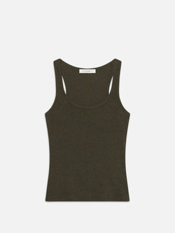 Frame - Rib Scoop Button Tank - Rich Military Heather