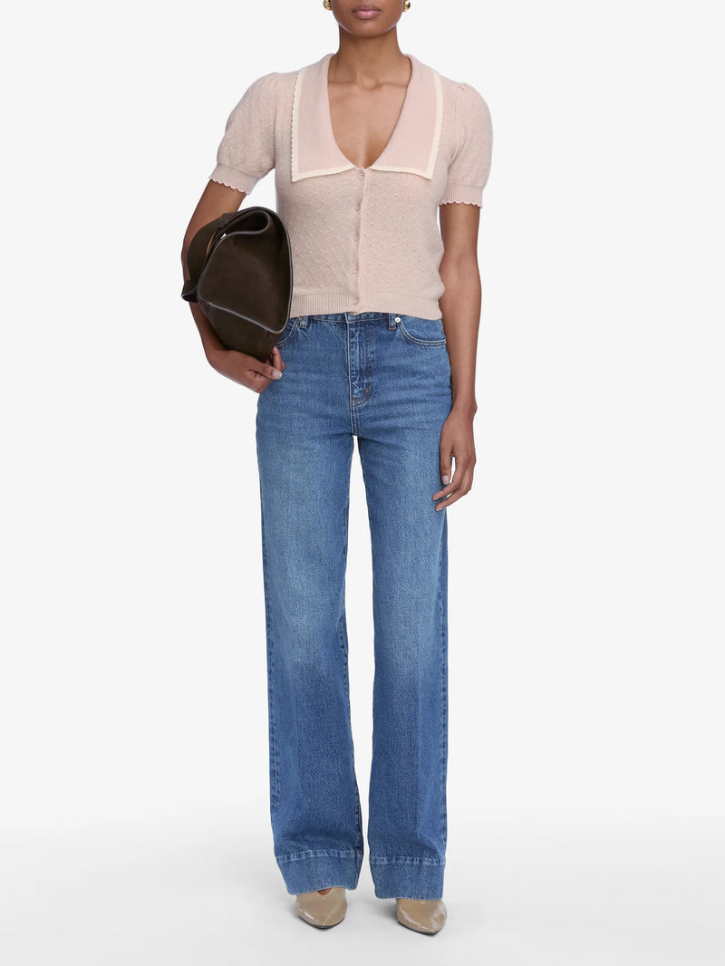 Frame - The Cashmere Sailor Sweater - Pink Sand Multi