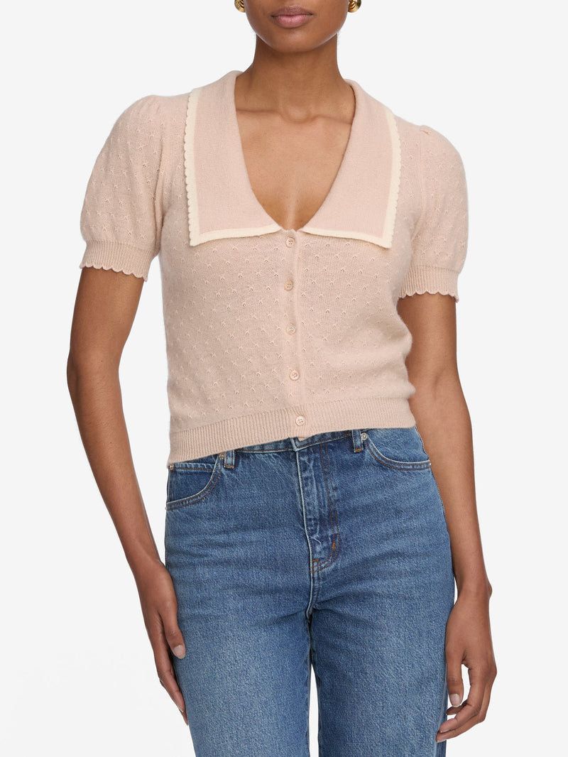 Frame - The Cashmere Sailor Sweater - Pink Sand Multi