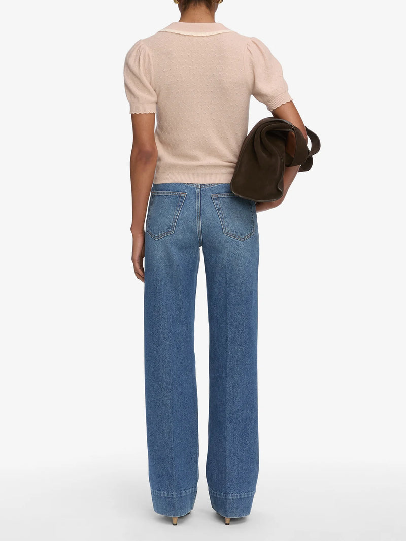 Frame - The Cashmere Sailor Sweater - Pink Sand Multi