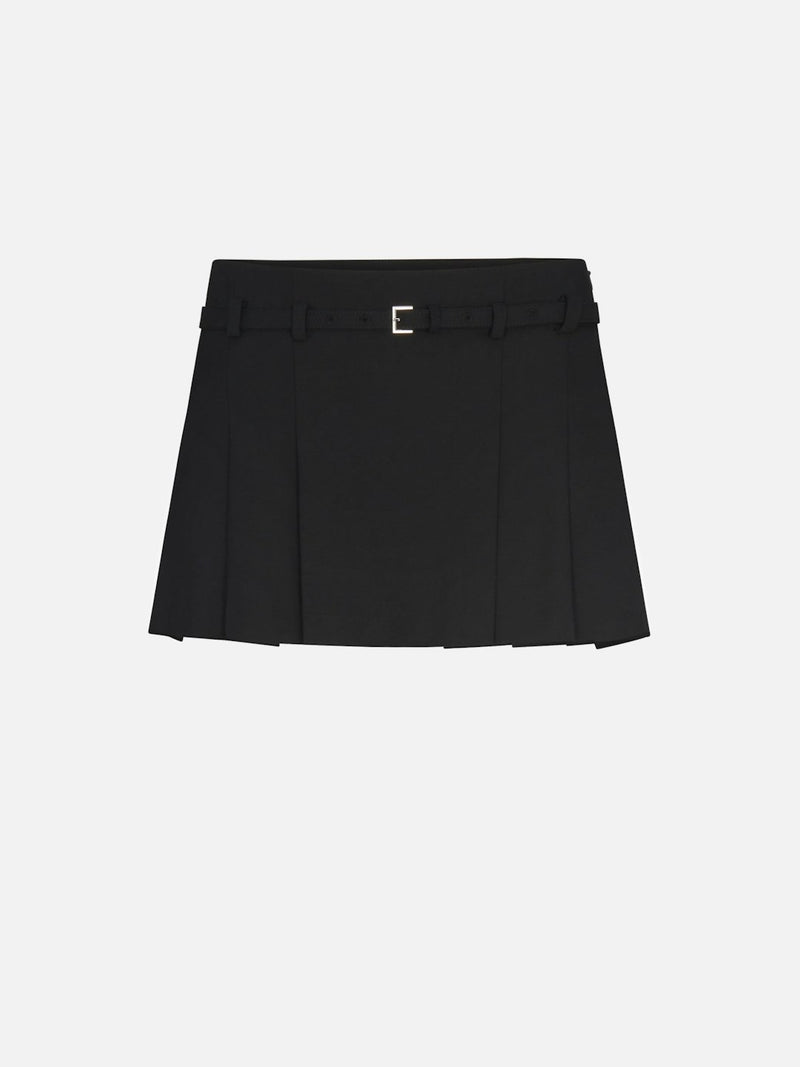 Frame - The Pleated Mini Skirt - Black