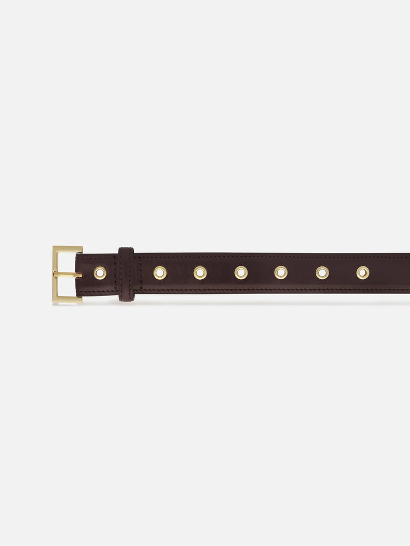 Frame - The Eyelet Belt - Cabernet