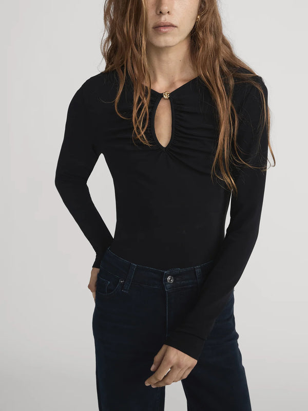 Frame - The Keyhole Top - Black