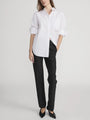 Frame - The Sleek Trouser - Black Pinstripe