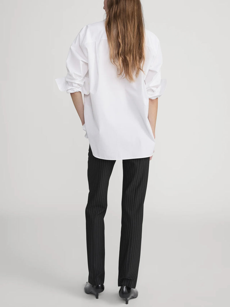 Frame - The Sleek Trouser - Black Pinstripe