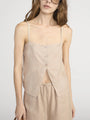 Frame - The Linen Button Cami - Flax