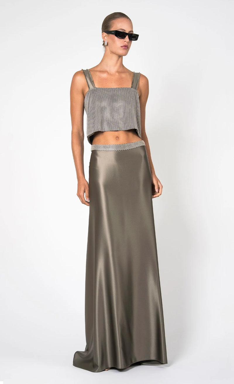 Nonchalant - Catrina Jewel Tank - Moss