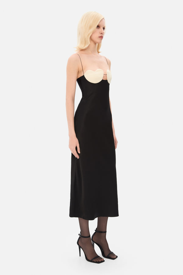 Anna October - Amur Midi Dress - Black/White