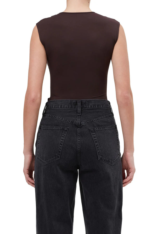 Agolde - Aura Sleeveless Bodysuit - Chocolate