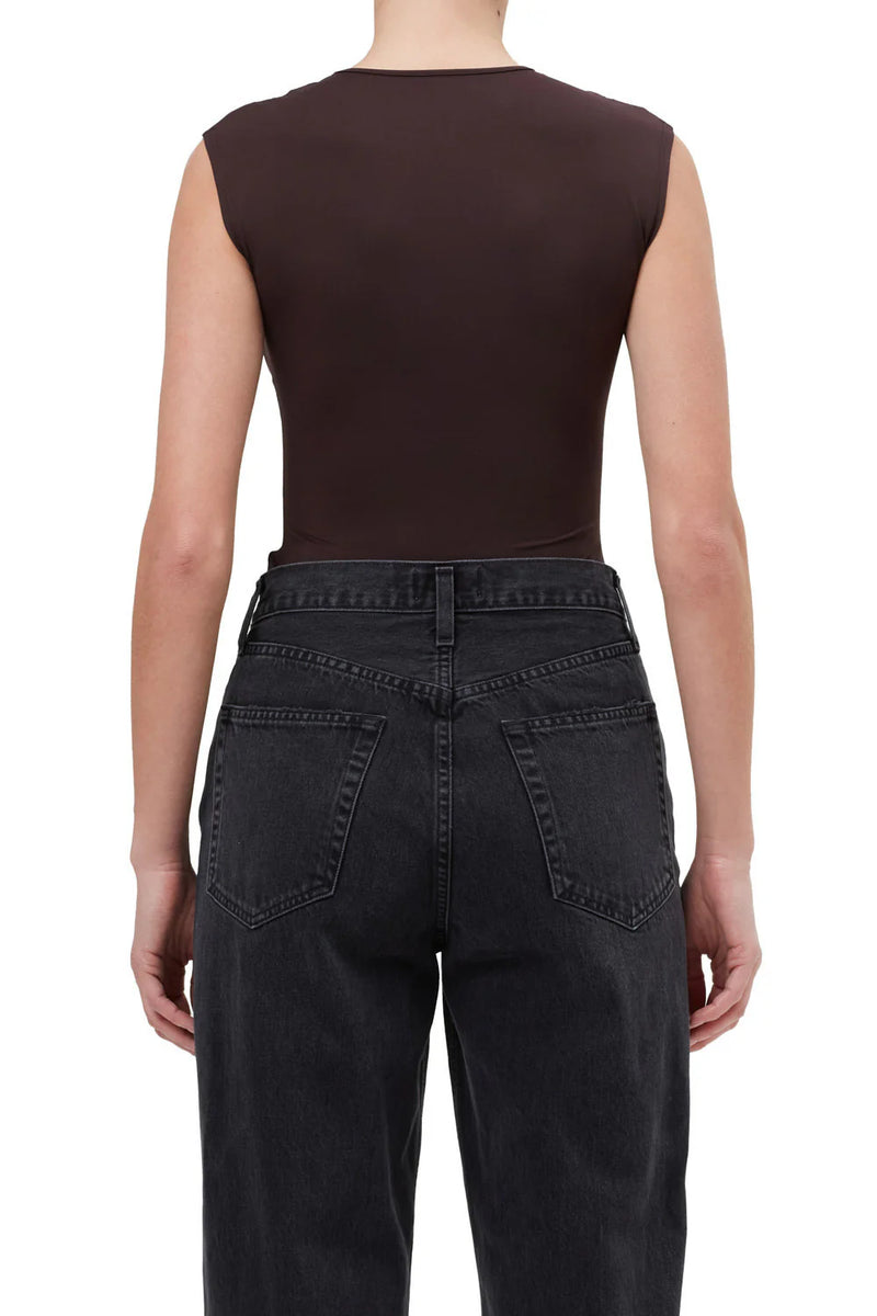 Agolde - Aura Sleeveless Bodysuit - Chocolate