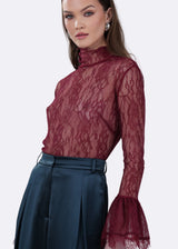 Letty Lace Top - Ruby