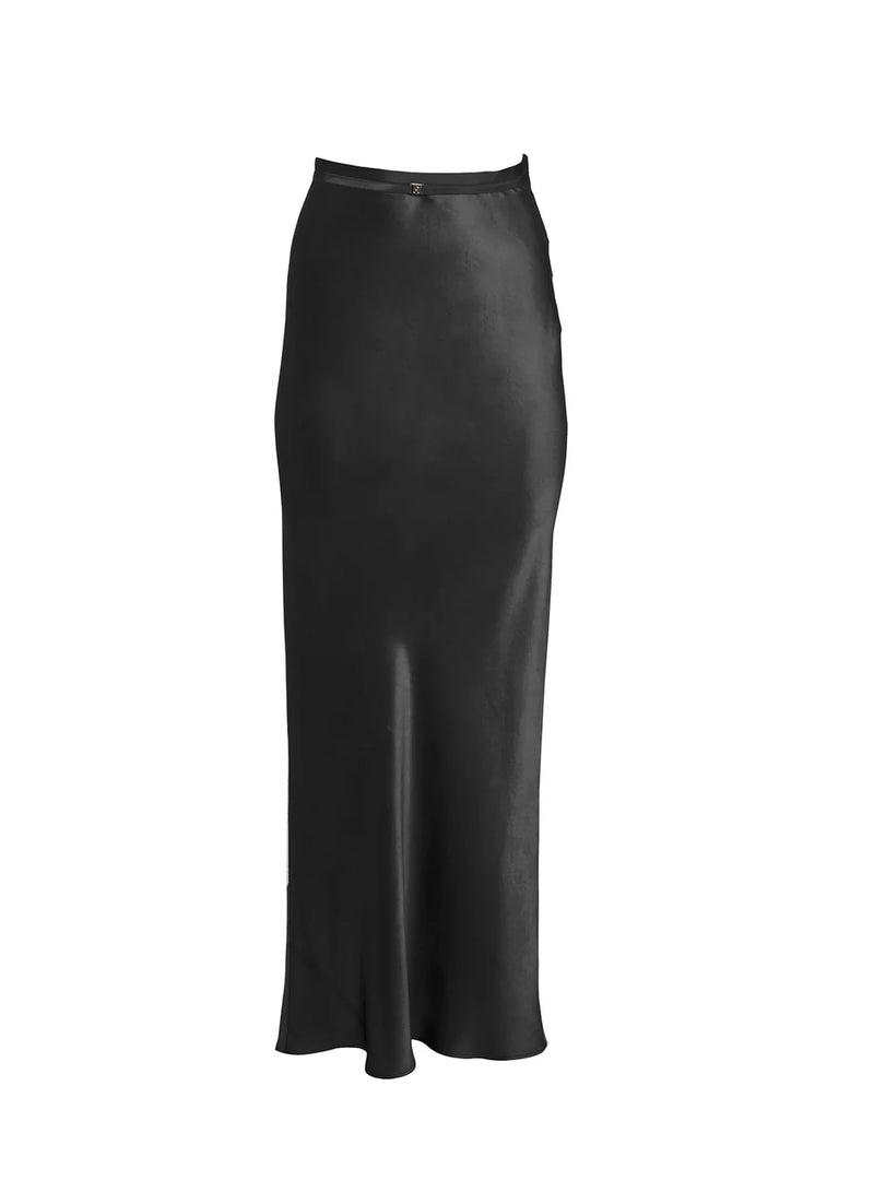 Fleur Du Mal - Silk Bias Skirt - Black