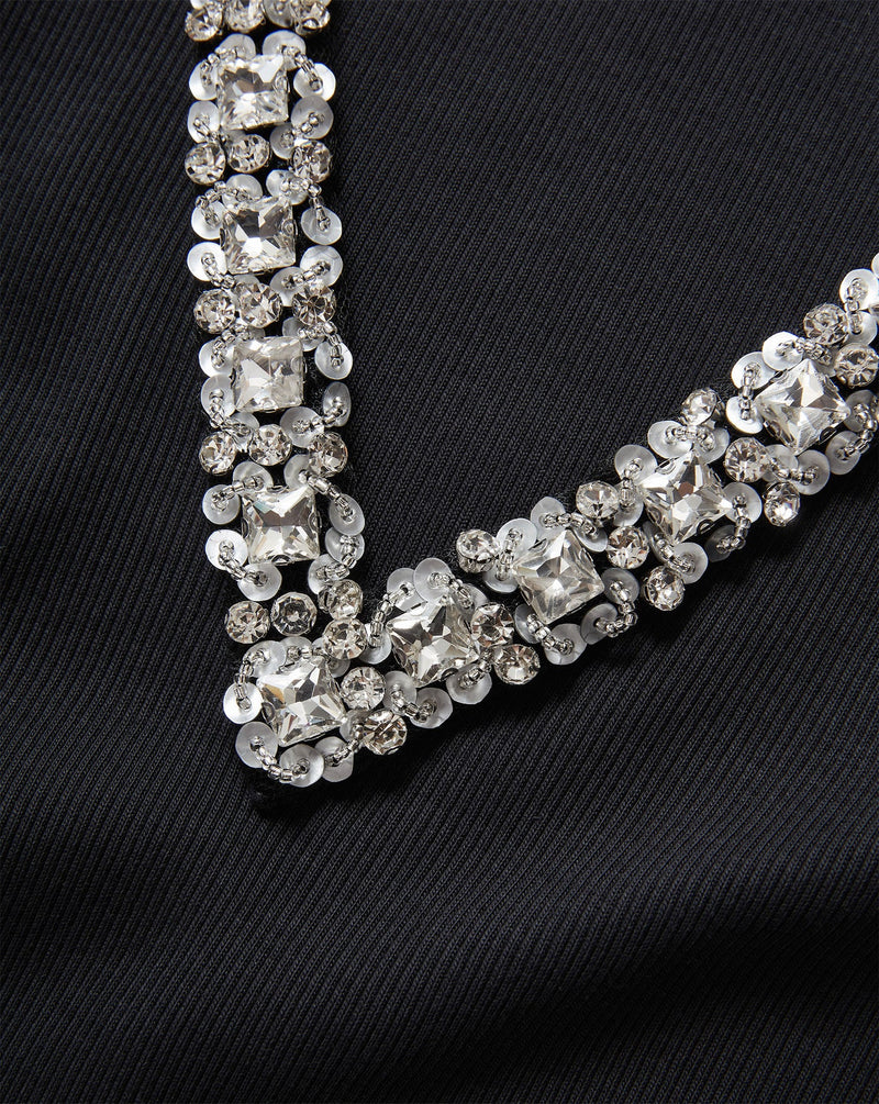 Veronica Beard - Ayres Embellished Tank Top - Black