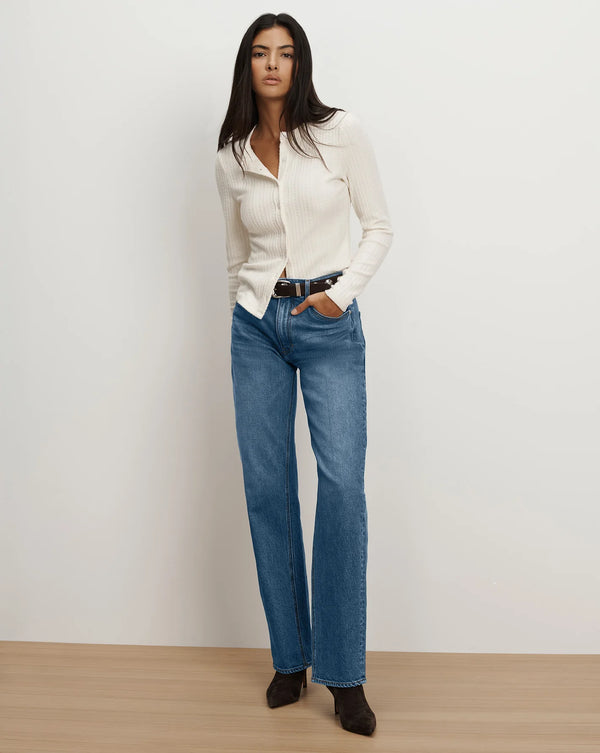 Veronica Beard - Lira Pointelle Cardigan - Ecru