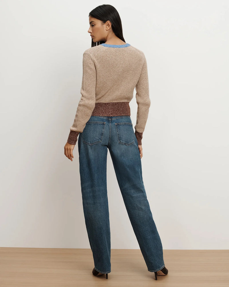 Veronica Beard - Ibra Merino Wool-Blend Cardigan - Oatmeal Multi