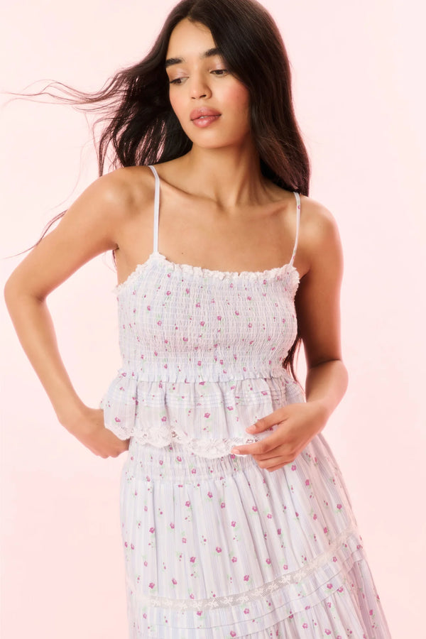 Loveshackfancy - Marzenia Top - Coastline Blue