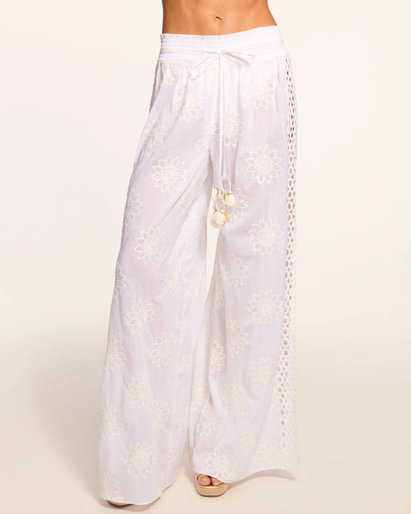 Ramy Brook - Milan Wide Leg Coverup Pant - White Floral