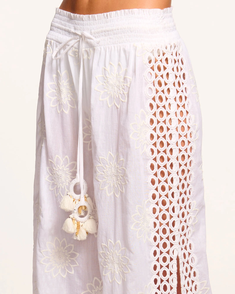 Ramy Brook - Milan Wide Leg Coverup Pant - White Floral