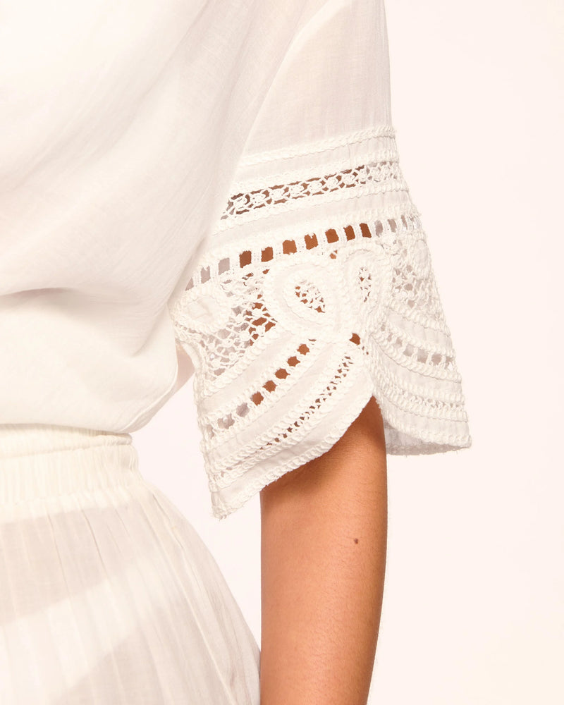 Ramy Brook - Shamaya Short Sleeve Coverup Top - White