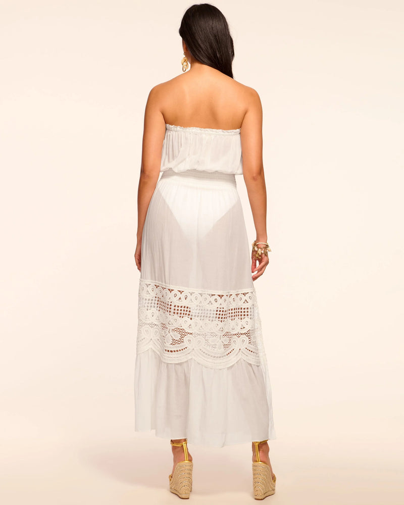 Ramy Brook Cambridge Strapless Coverup Maxi Dress in White