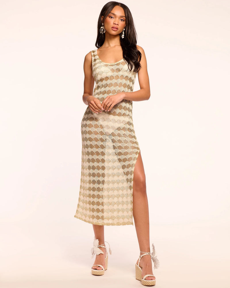 Ramy Brook - Angely Crochet Coverup Midi Dress - Gold Crochet