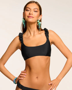 Ramy Brook - Rachel Scoop Neck Bikini Top - Black
