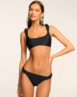Ramy Brook - Joelle Ruched Bikini Bottom - Black