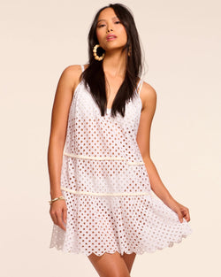 Ramy Brook - Marg Eyelet Coverup Mini Dress - White