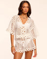 Ramy Brook - Dottie Cotton Embroidered Coverup Top - White
