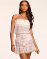 Ramy Brook - Lauryn Lurex Swirl Coverup Mini Dress - White Zigzag