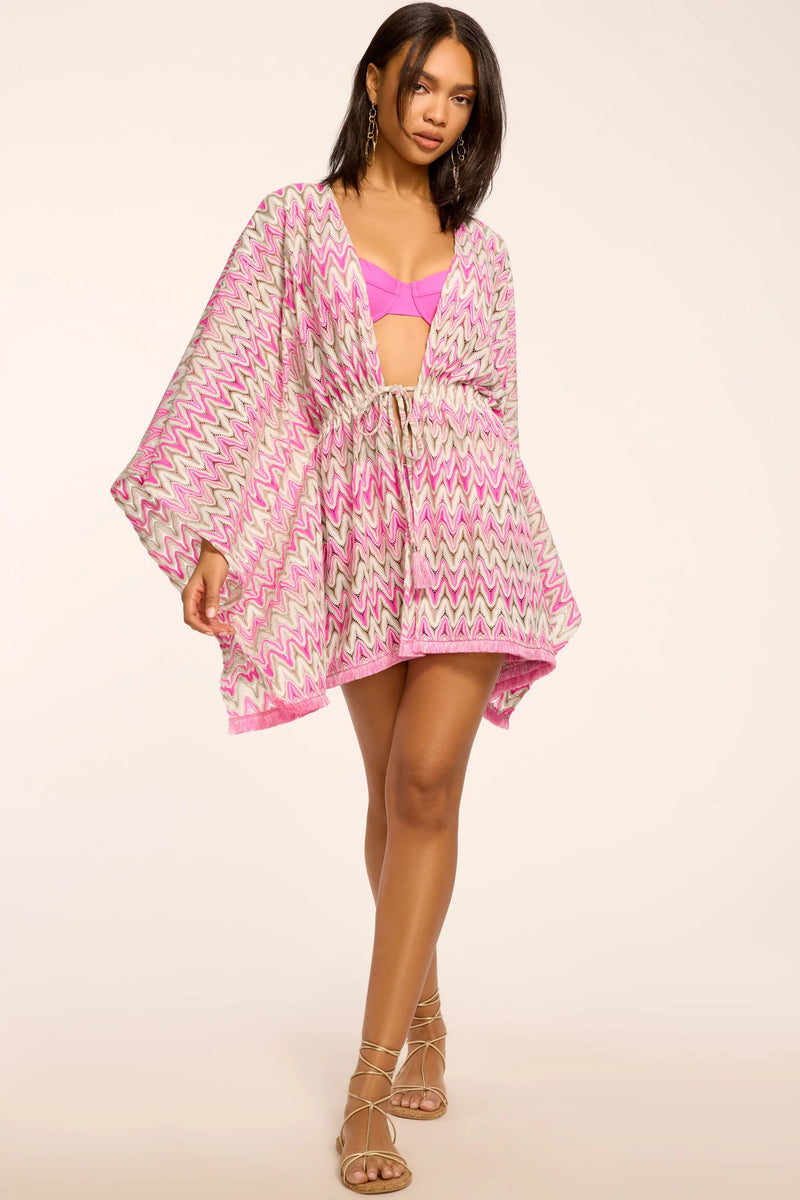 ramy brook pink dress Ensley - Hot this high collar dress features a billowing bodice and ruched waistline for figure loving dimension Ramy Brook Lucia Dress in