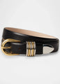 Déhanche - Hollyhock Mixed Metal Belt - Black/Silver/Gold