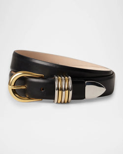Déhanche - Hollyhock Mixed Metal Belt - Black/Silver/Gold
