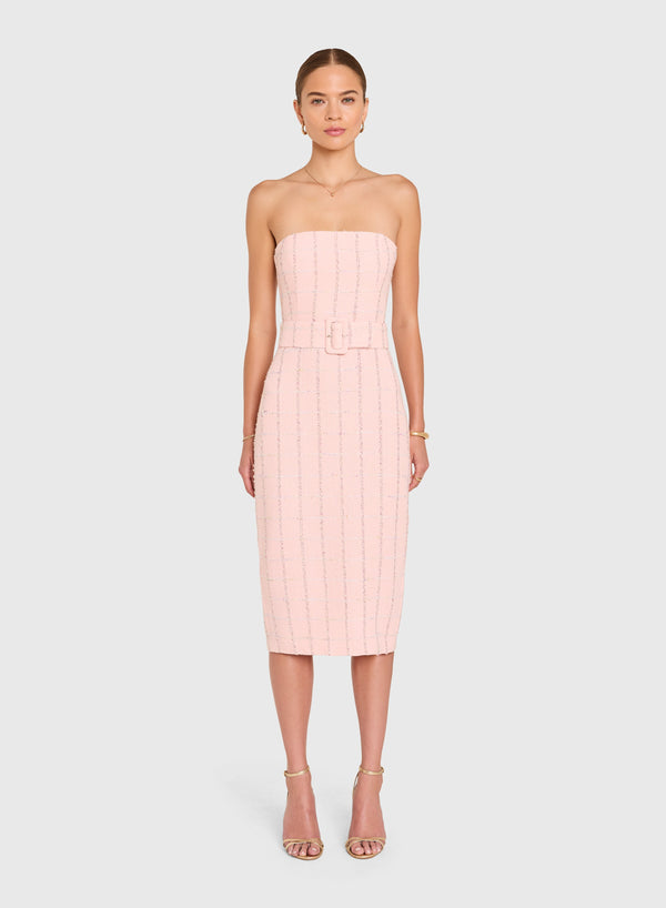 amanda uprichard fae midi dress Strapless Mini Fae Dress in Shocking Pink Toile | M
