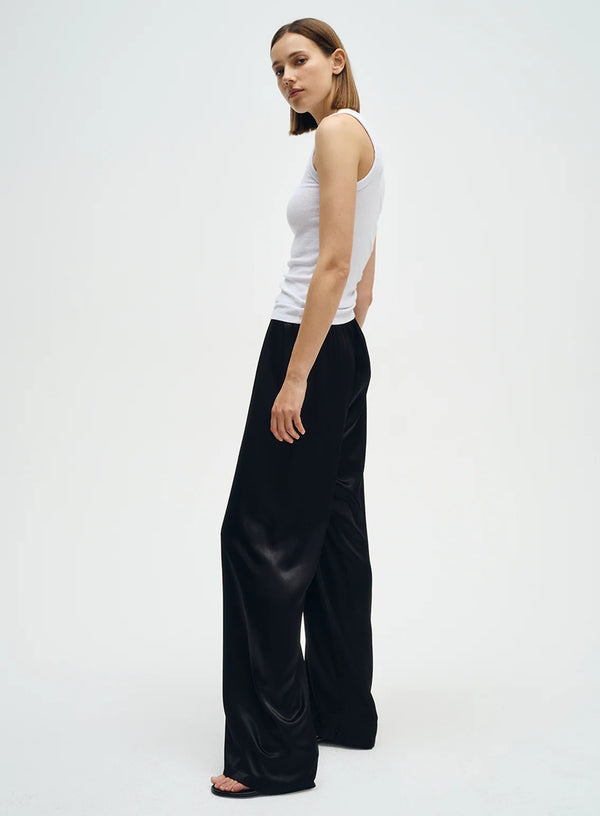 Enza Costa - Satin Wide Leg - Black