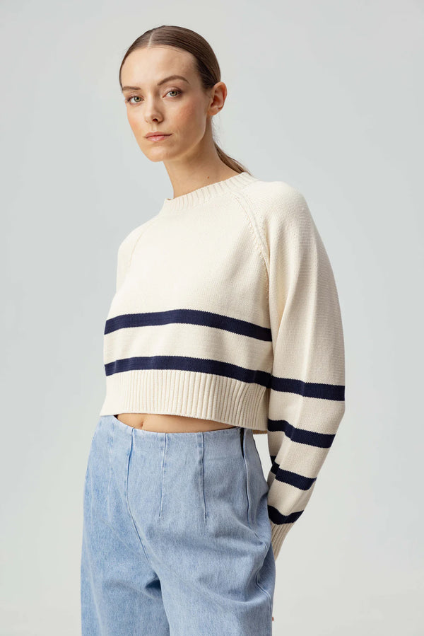 Sundays - Enid Sweater - Navy Cream