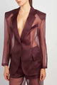 Federica Tosi - Silk Organza Blazer - Melanzana