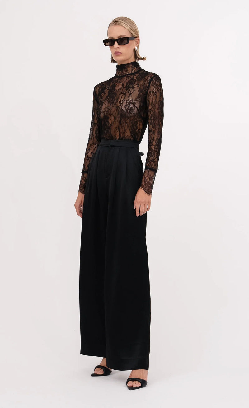 Nonchalant - Mary Lace Top - Black