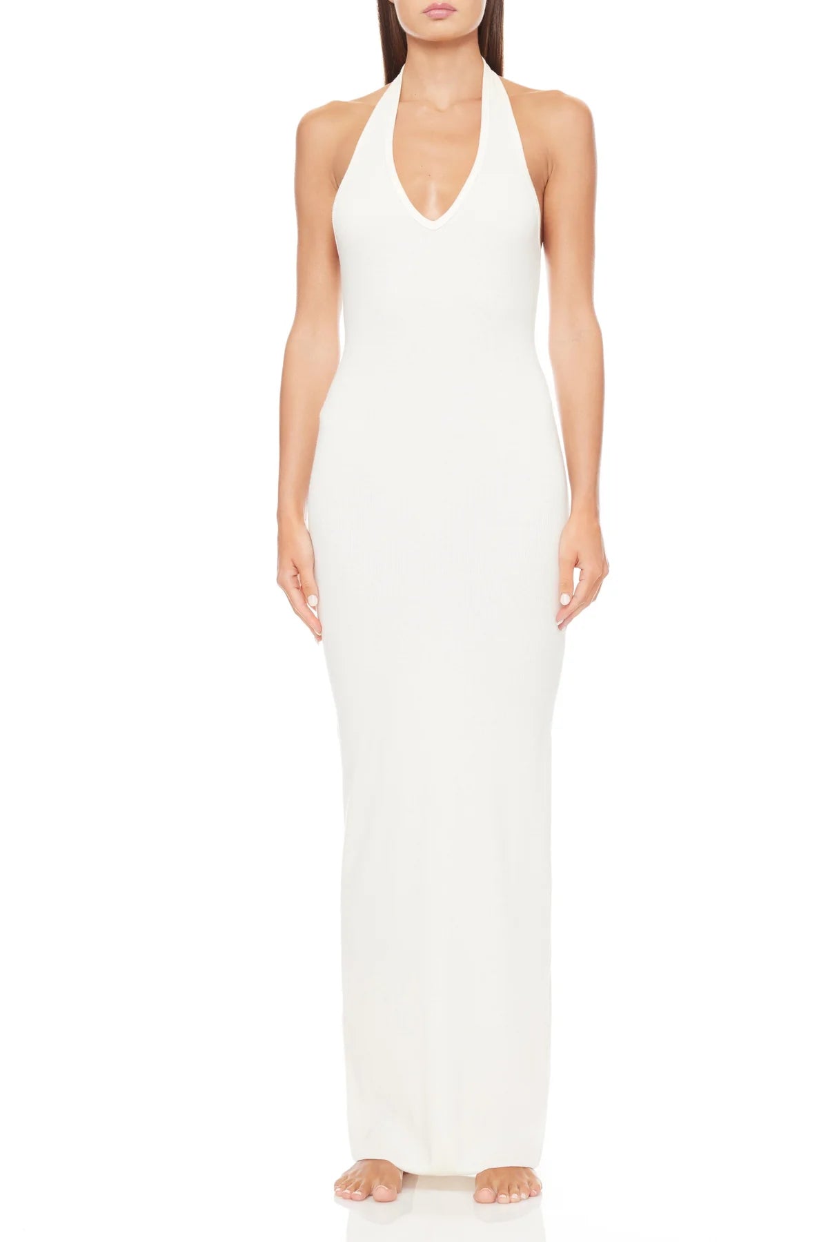 Eterne - Halter Maxi Dress - Cream L Eterne - Halter Maxi Dress - Cream L