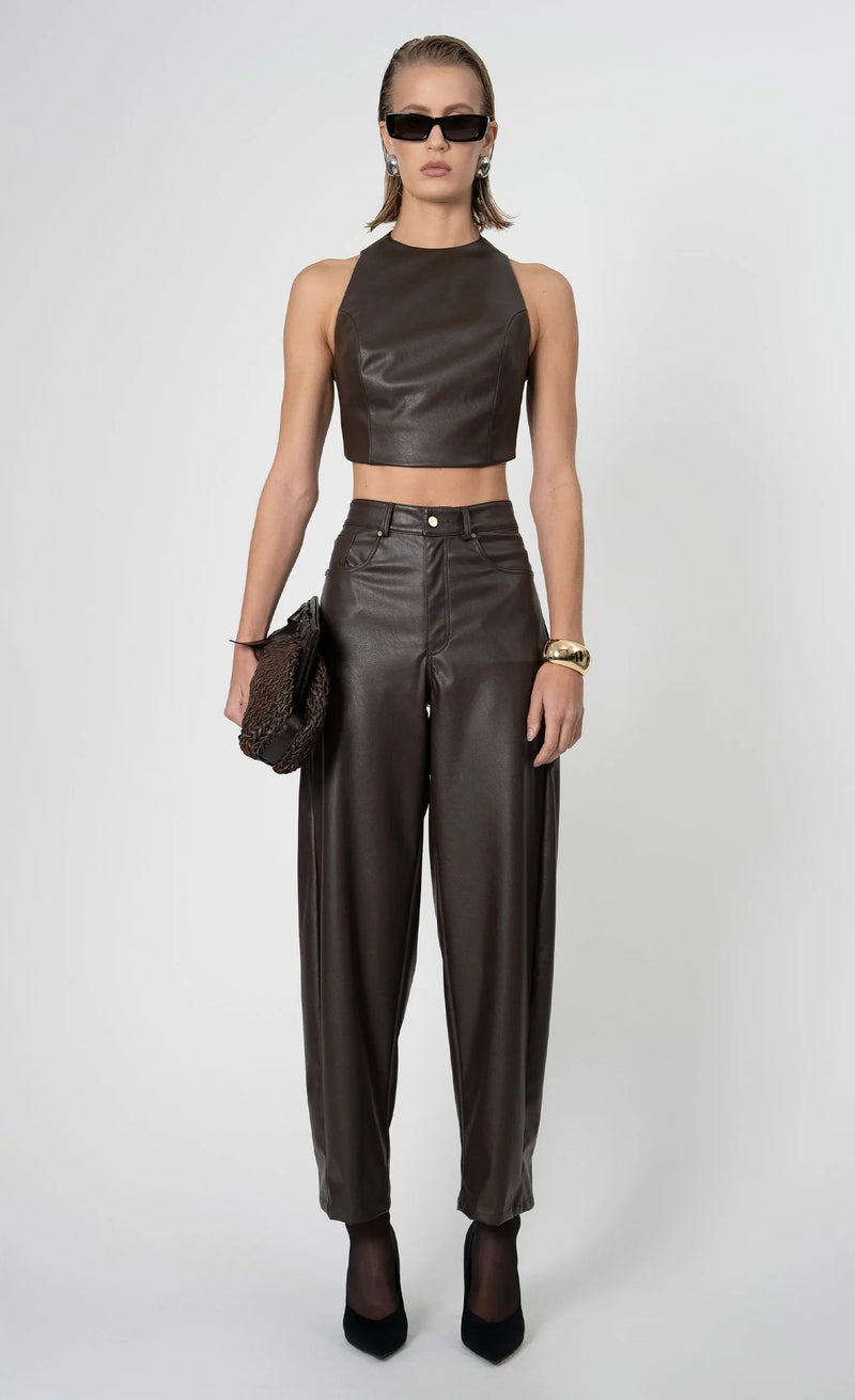 Nonchalant - Perrie Crop - Brown