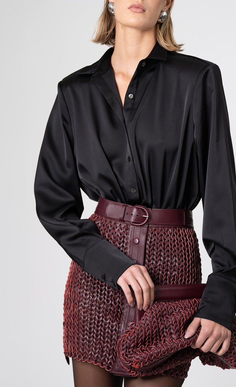 Nonchalant - Haddie Clutch - Bordeaux