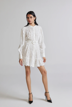 Hemant and Nandita - Ilara Mini Dress - White Hemant and Nandita - Ilara Mini Dress - White