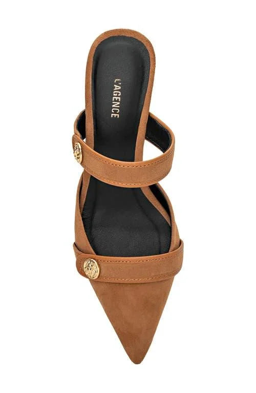 L’agence - Gilliane Heel Mule - Sand Suede