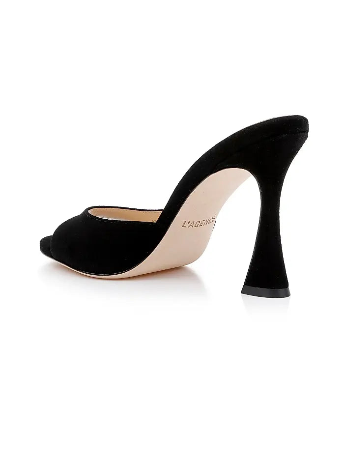 L’agence - Avery Open Toe Mules - Black Suede