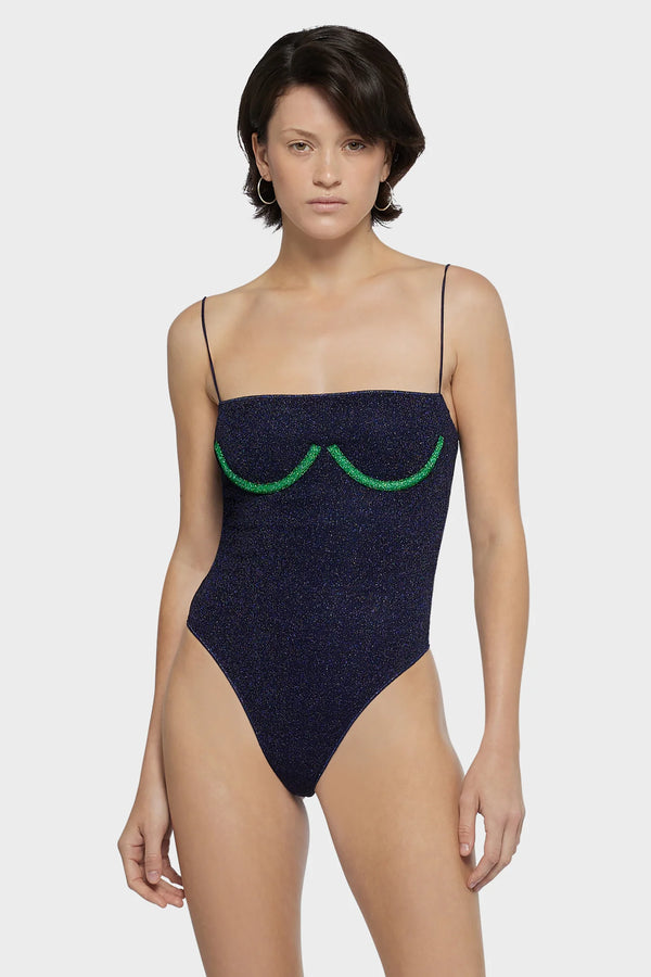 Oséree - Lumière Underwired Maillot -  Emerald Green/Night Blue