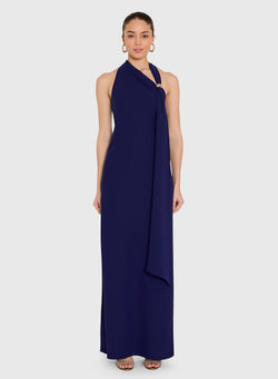 amanda uprichard blue maxi dress Short Sleeve Maxi Senna in Baby Blue Silk | XS