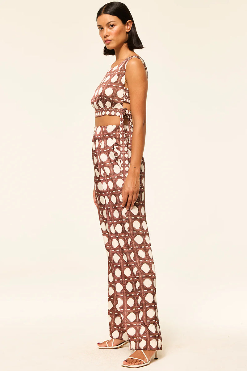 Misa - Olena Top - Choco Rattan Tile
